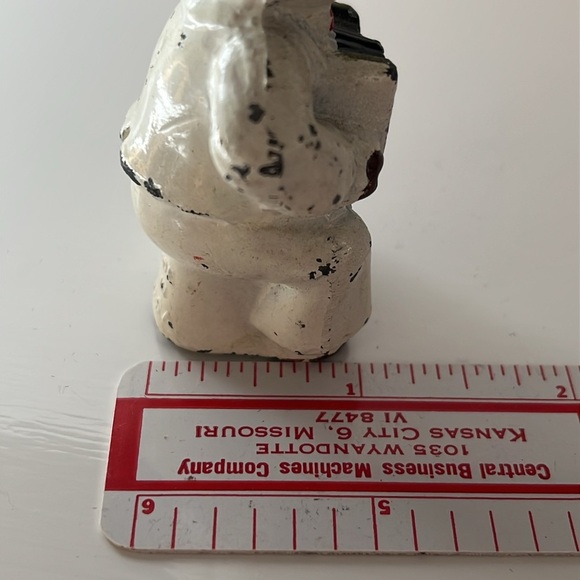 Antique Cast Metal Miniature Dog Playing the Accordion Figurine Toy - Picture 12 of 13